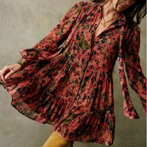 Sezane - Solene Dress - Abstract Floral - Size 10